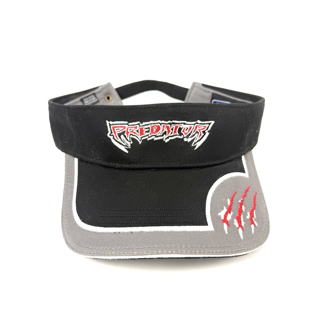 Polaris Predator Visor Hat Cap Black Strapback Off Road ATV 4 Wheeler Outdoor